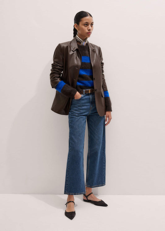 Dark Blue Straight Crop Jean | ME+EM