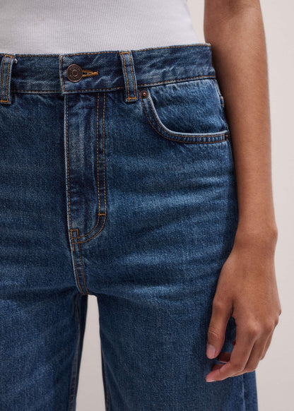 Dark Blue Straight Crop Jean | ME+EM