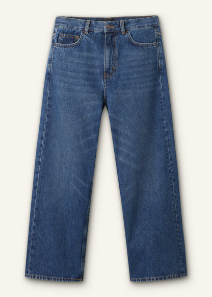 Dark Blue Straight Crop Jean | ME+EM