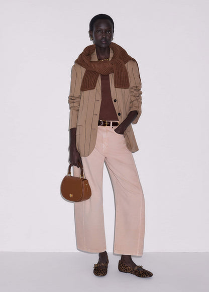 Pink Exaggerated Crop Jean | ME+EM