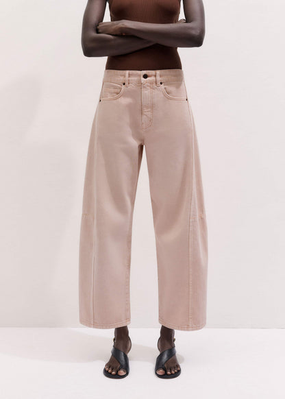 Pink Exaggerated Crop Jean | ME+EM