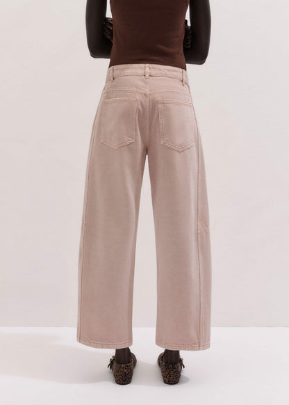 Pink Exaggerated Crop Jean | ME+EM
