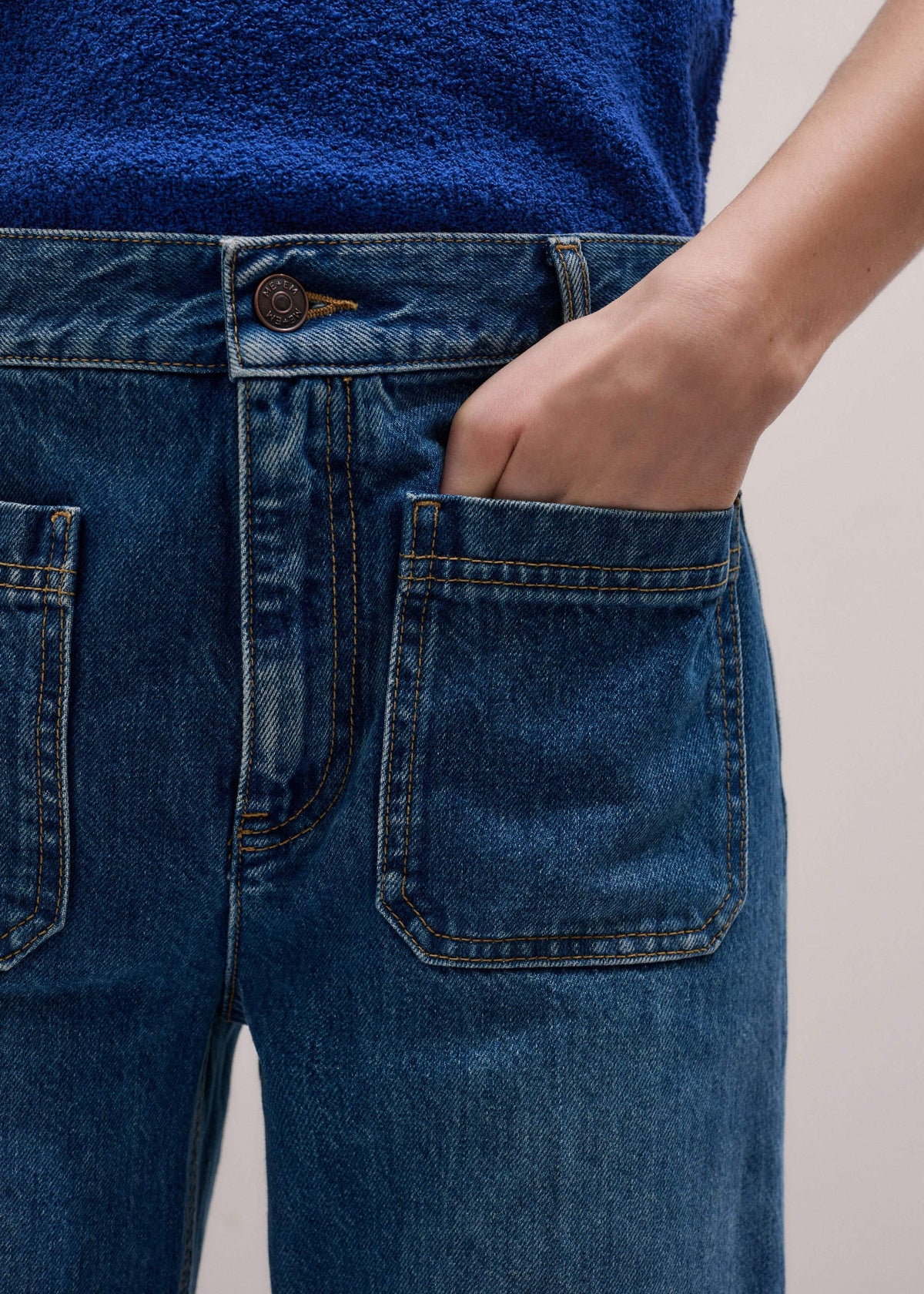Blue Leg Elongator Crop Jean | ME+EM
