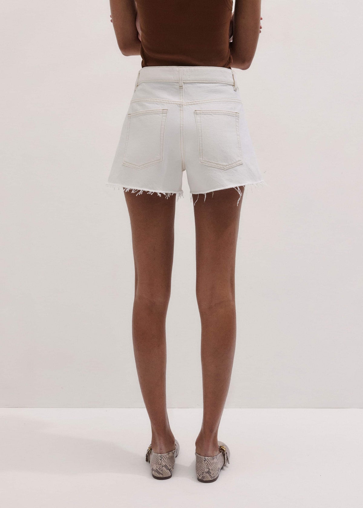 Ecru Classic Cut Off Short | ME+EM