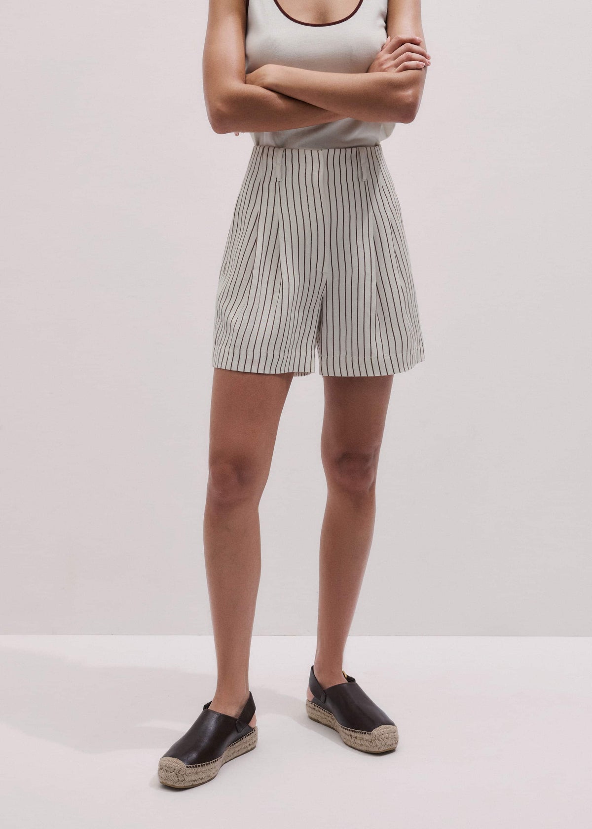 Ivory Tailored Pleat Short | ME+EM