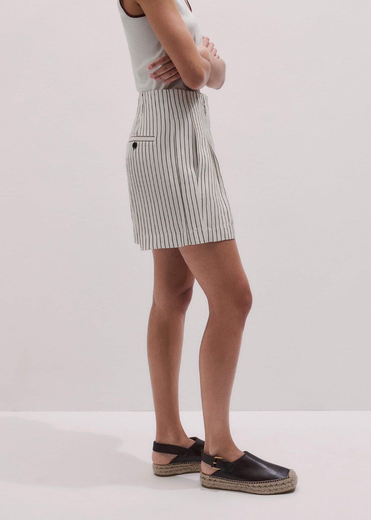 Ivory Tailored Pleat Short | ME+EM