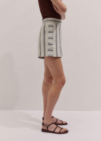 Cream Stripe Short | ME+EM