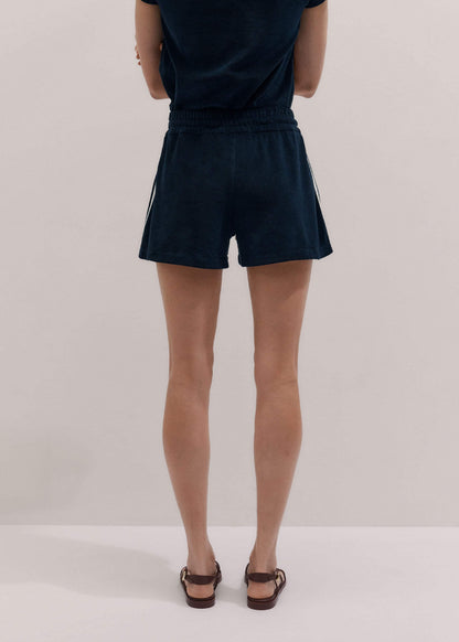 Navy Rib Trim Track Short | ME+EM