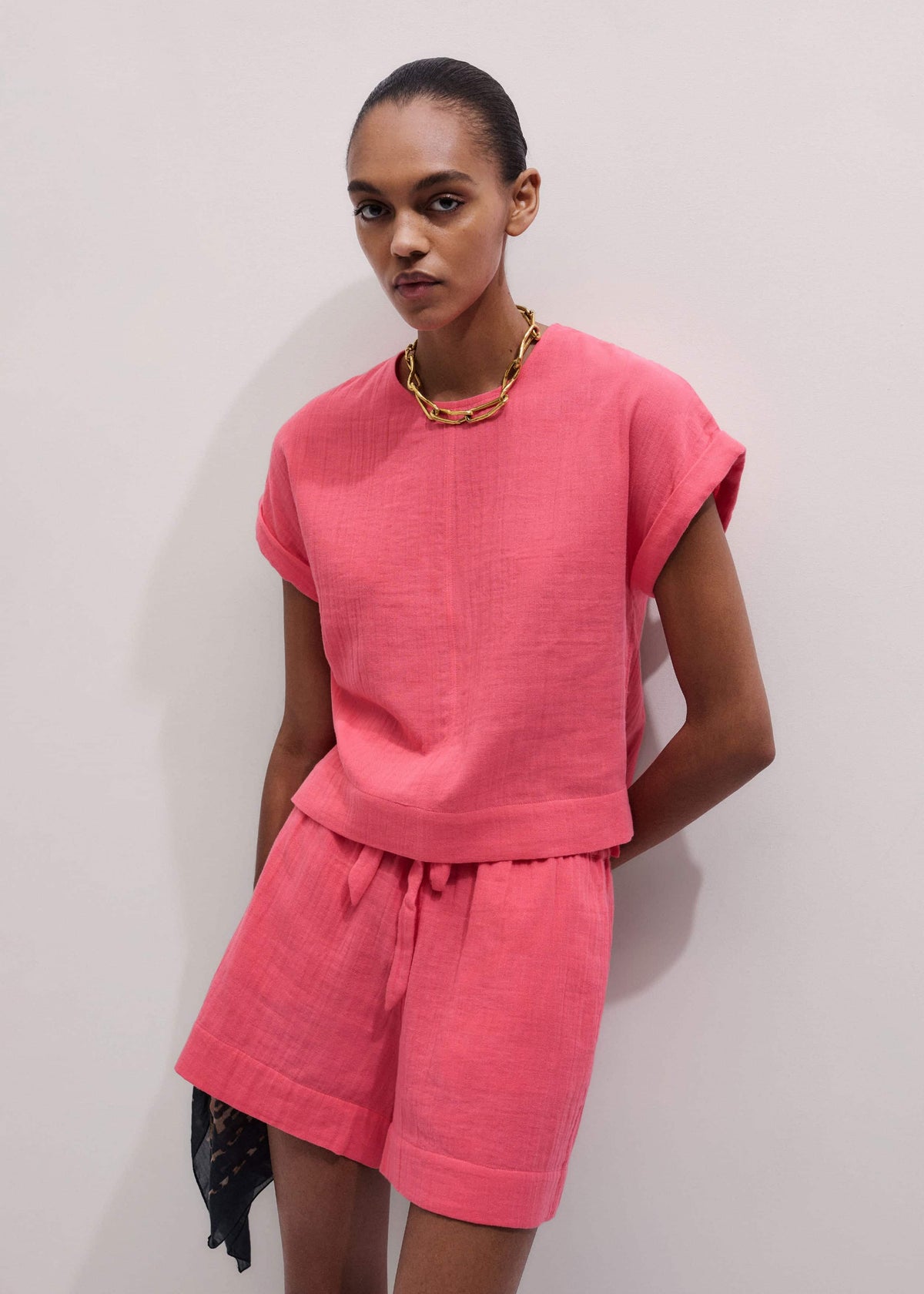 Pink Cheesecloth Summer Short | ME+EM