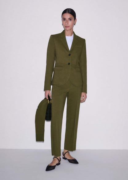 Olive Green Slim Crop Pant | ME+EM