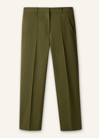 Olive Green Slim Crop Pant | ME+EM