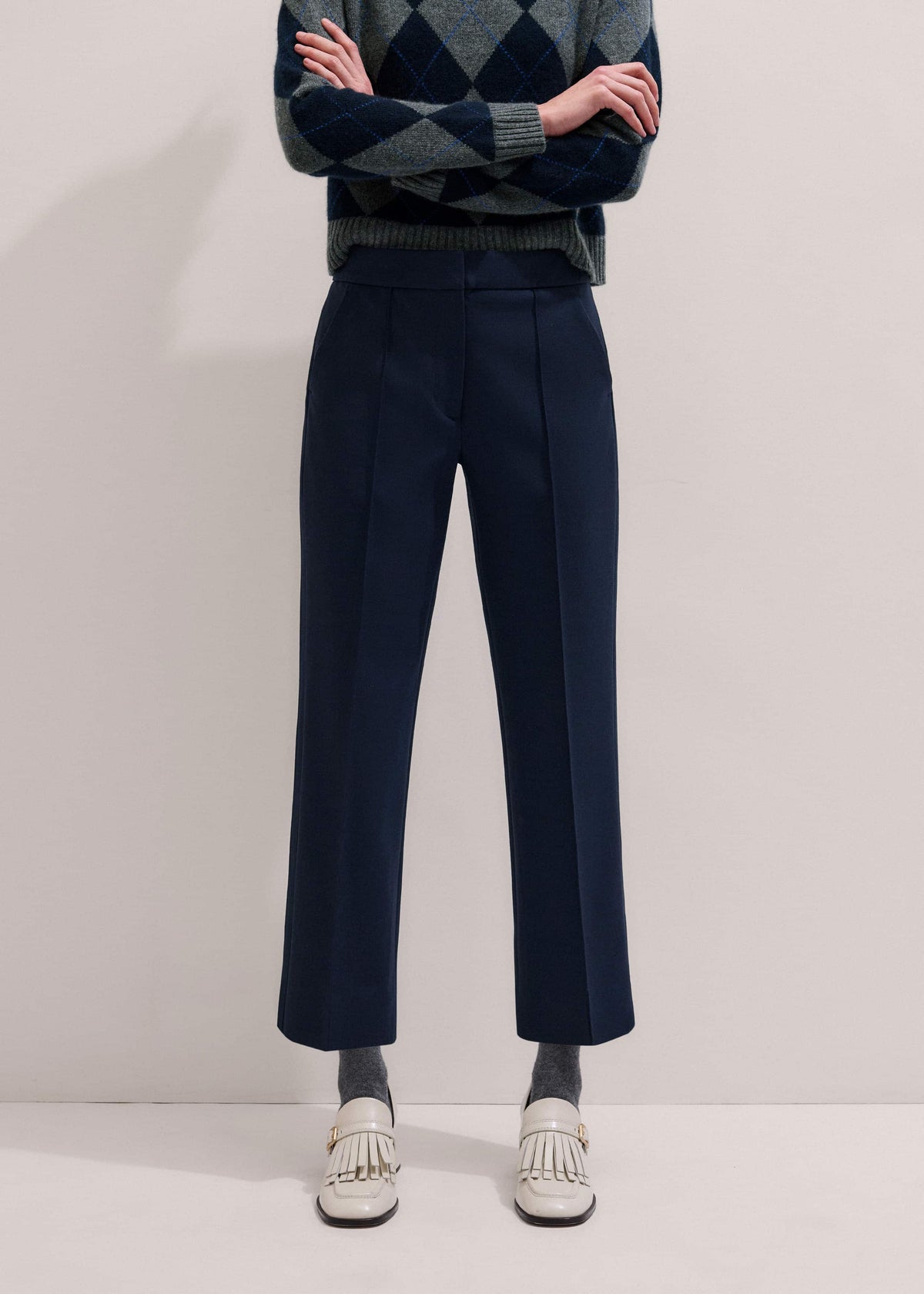 Navy Slim Crop Forever Pant | Pants | ME+EM