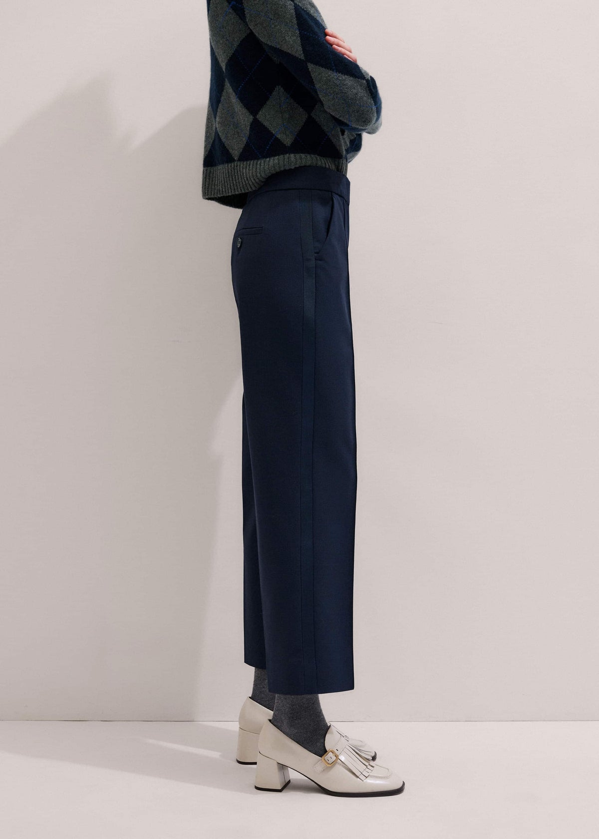 Navy Slim Crop Forever Pant | Pants | ME+EM
