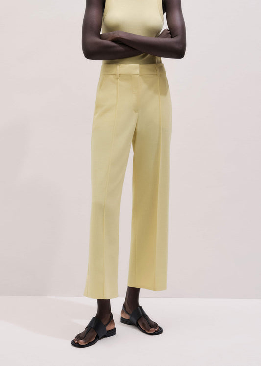 Yellow Tailored Straight Crop Pant | ME+EM