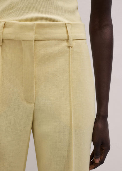 Yellow Tailored Straight Crop Pant | ME+EM