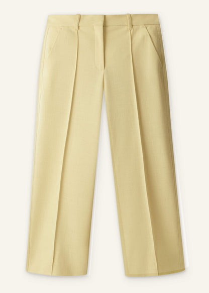 Yellow Tailored Straight Crop Pant | ME+EM