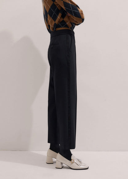 Black Slim Crop Tux Pant | Pants | ME+EM