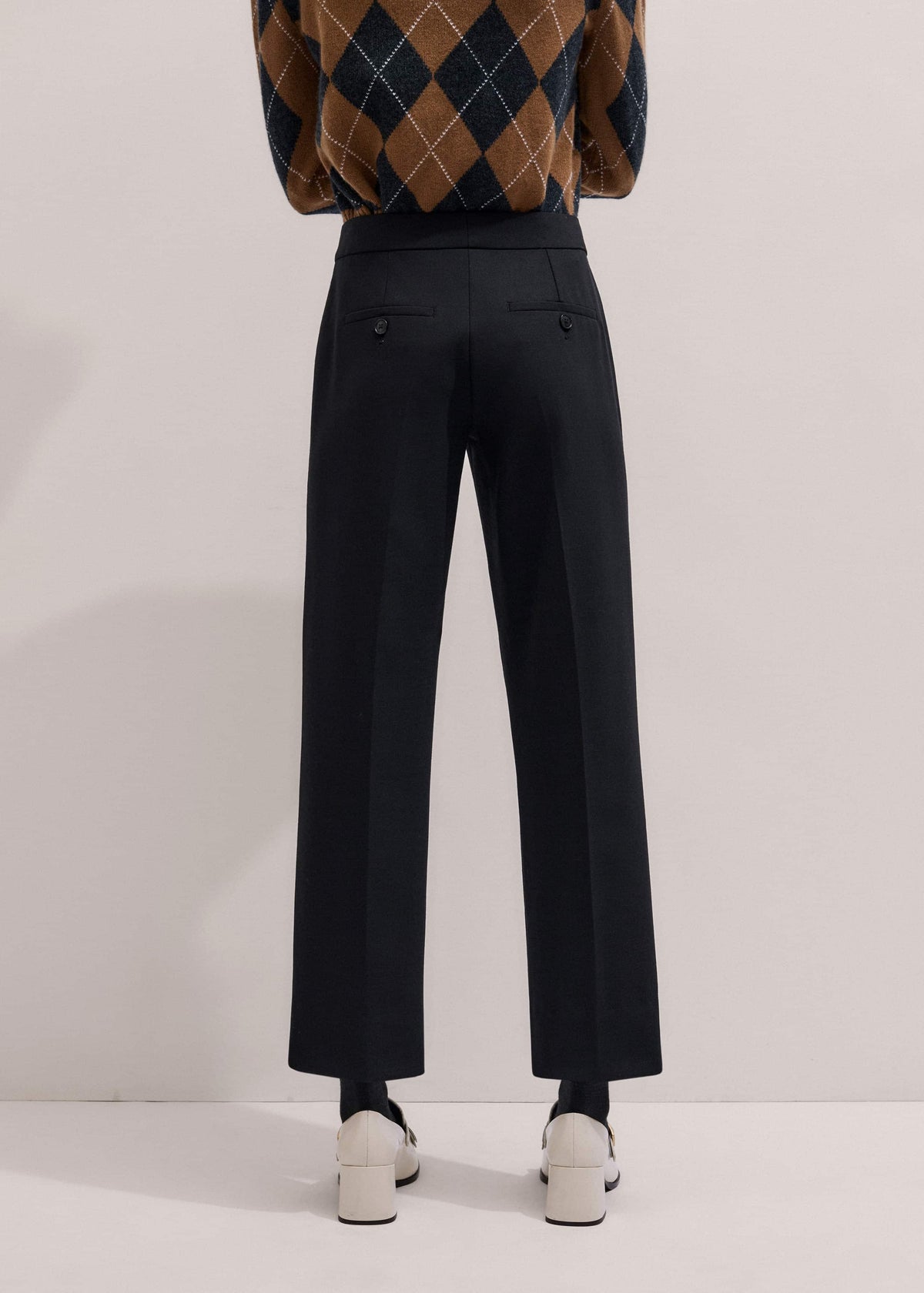 Black Slim Crop Tux Pant | Pants | ME+EM