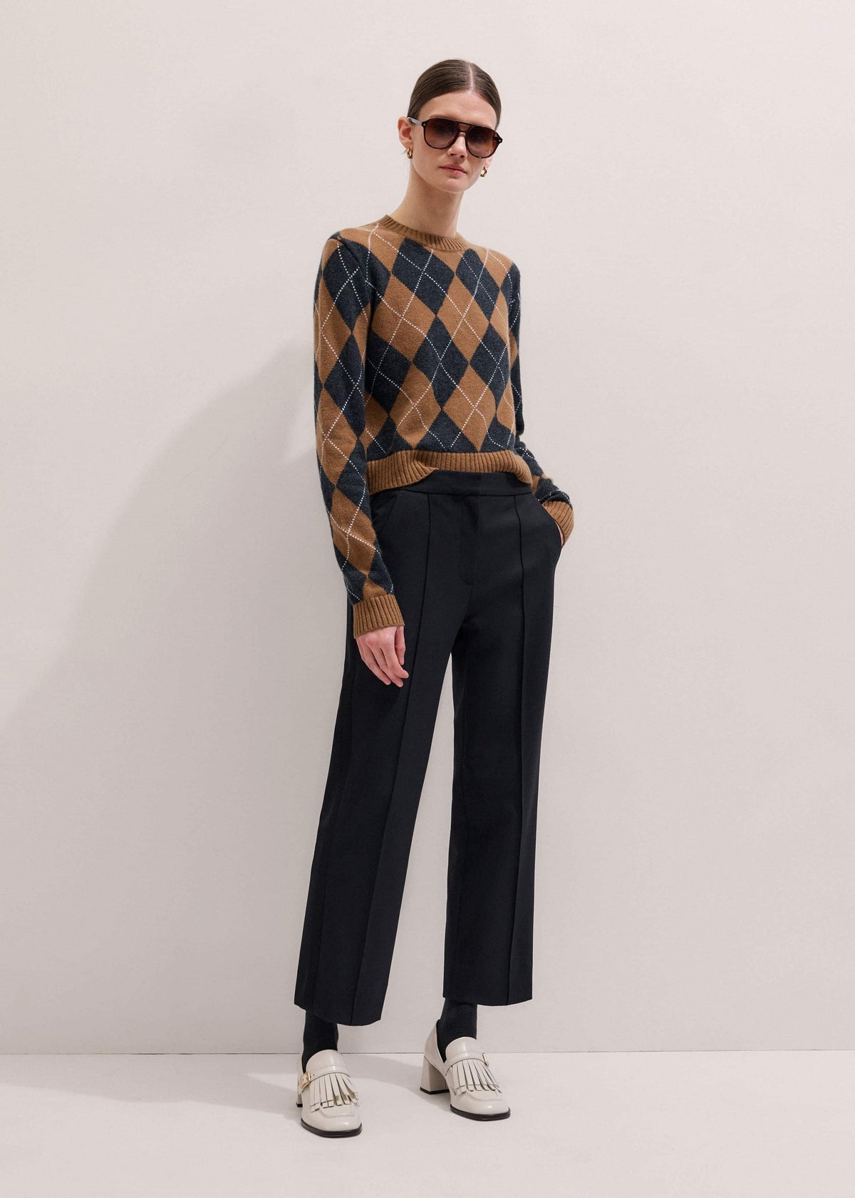 Black Slim Crop Tux Pant | Pants | ME+EM