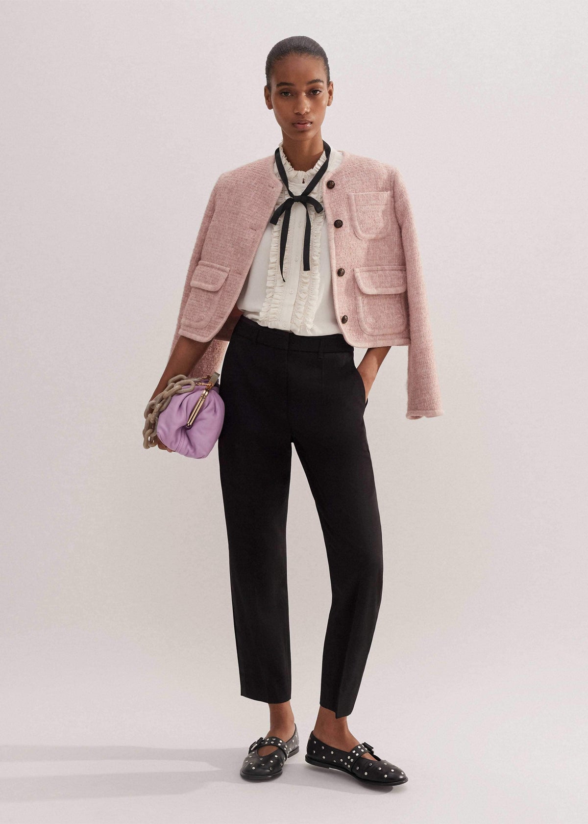 Black Slim Crop Forever Tux Pant | Woven Pants | ME+EM