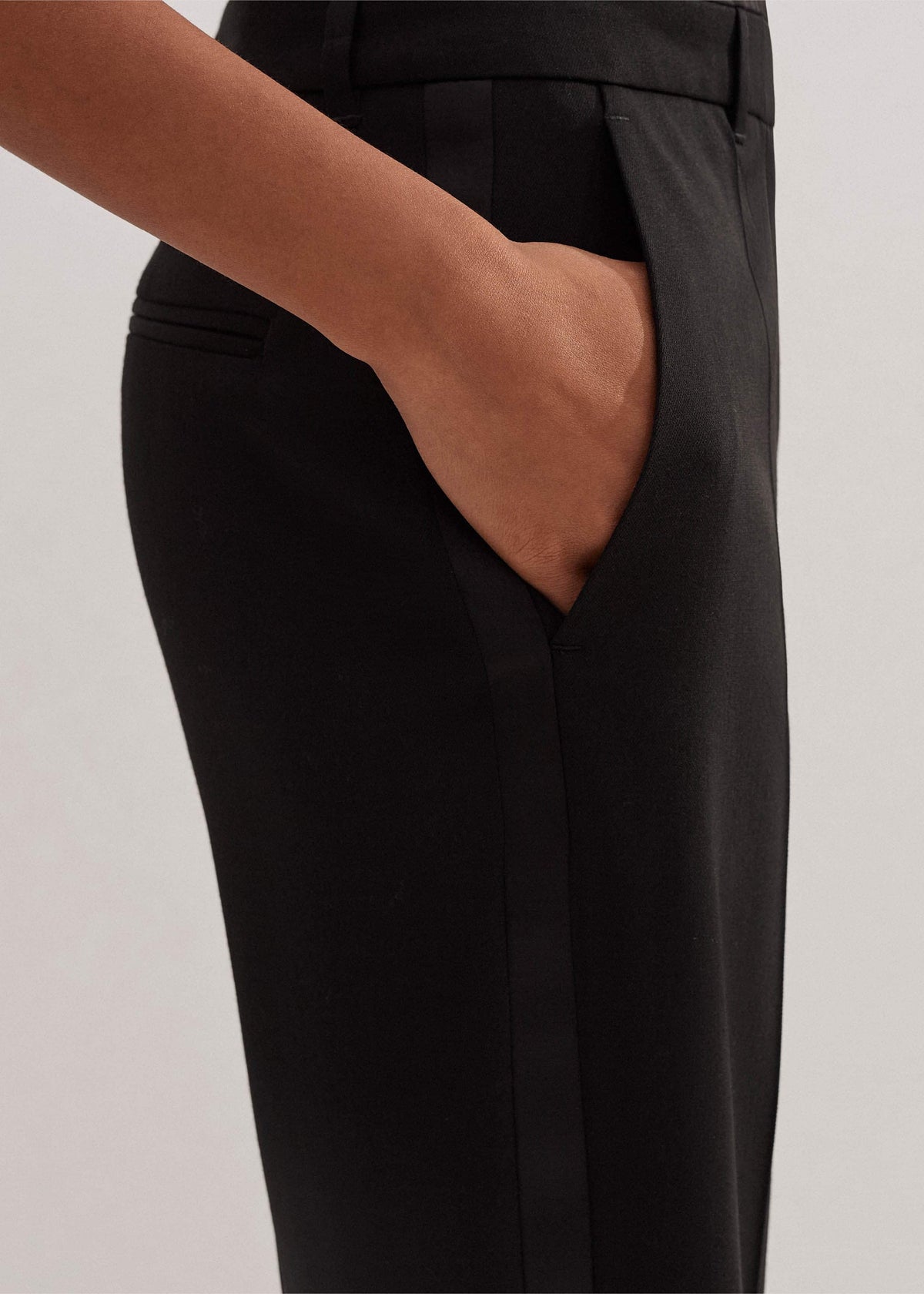Black Slim Crop Forever Tux Pant | Woven Pants | ME+EM