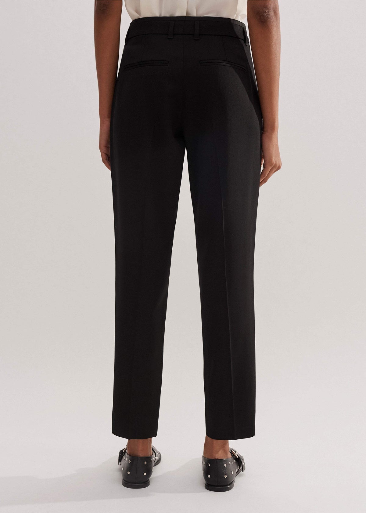 Black Slim Crop Forever Tux Pant | Woven Pants | ME+EM
