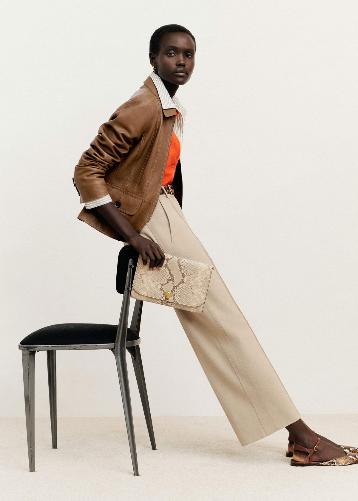 Sand Tailored Straight Crop Pant | ME+EM