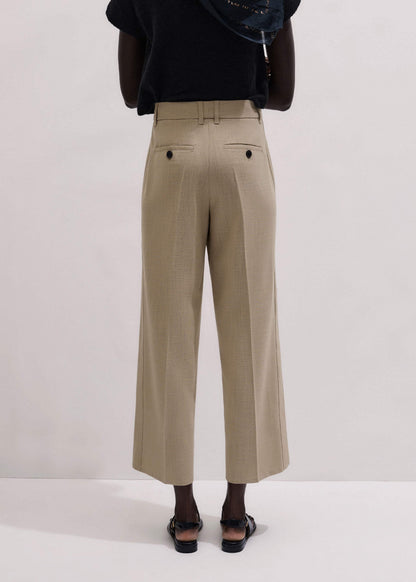 Sand Tailored Straight Crop Pant | ME+EM