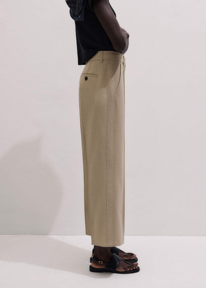 Sand Tailored Straight Crop Pant | ME+EM