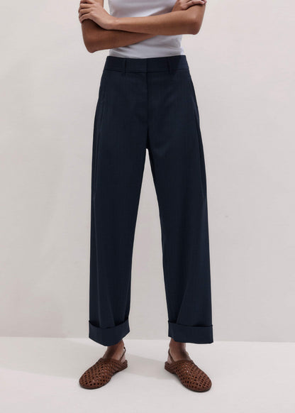 Navy Pinstripe Clever Pant | ME+EM