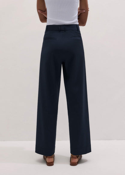 Navy Pinstripe Clever Pant | ME+EM