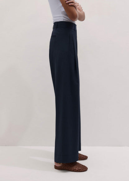 Navy Pinstripe Clever Pant | ME+EM