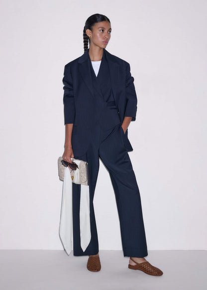 Navy Pinstripe Clever Pant | ME+EM