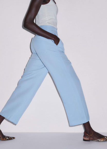 Blue Straight Crop Pant | ME+EM