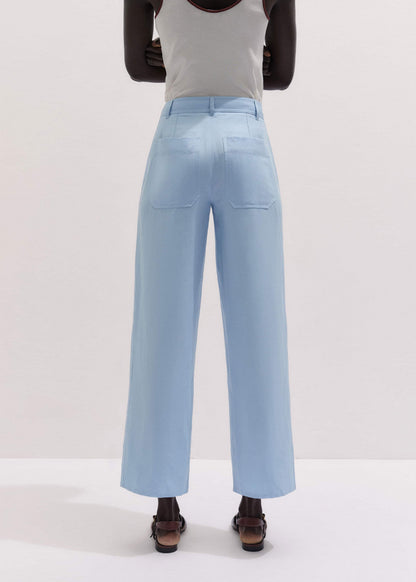 Blue Straight Crop Pant | ME+EM