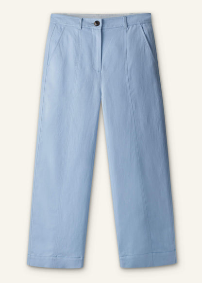 Blue Straight Crop Pant | ME+EM