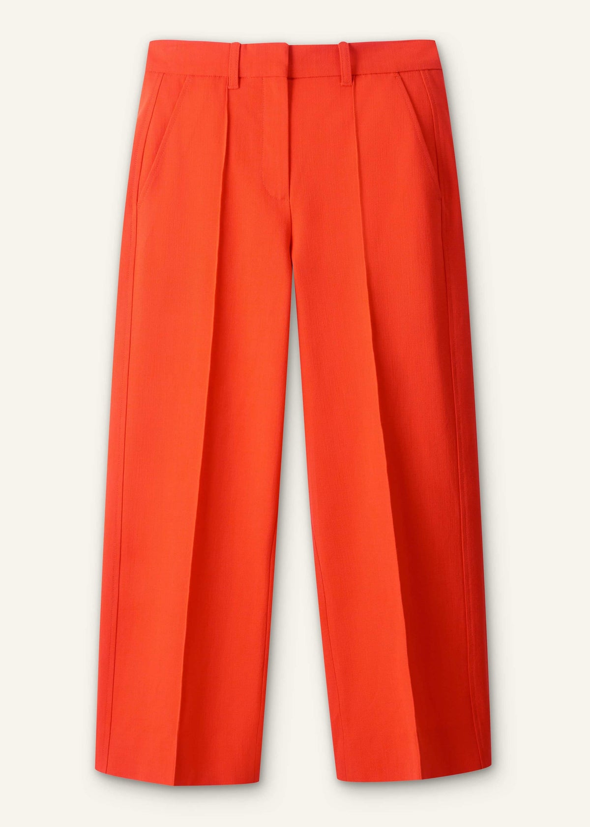 Orange Straight Crop Tailored Pant | ME+EM