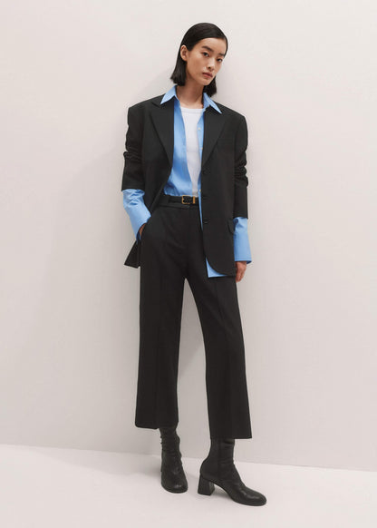 Black Straight Crop Pant | ME+EM