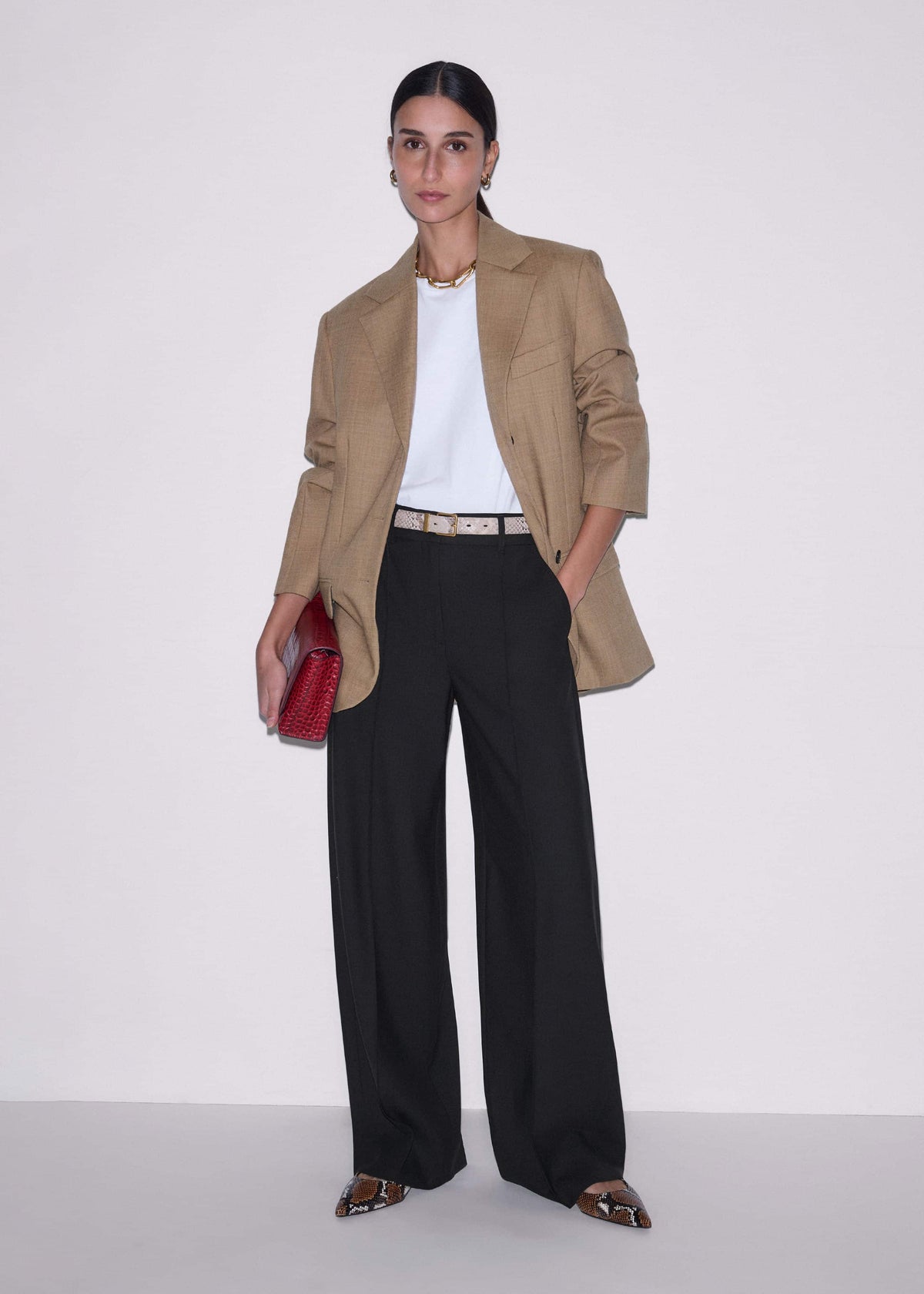 Black Pintuck Taper Pant | ME+EM
