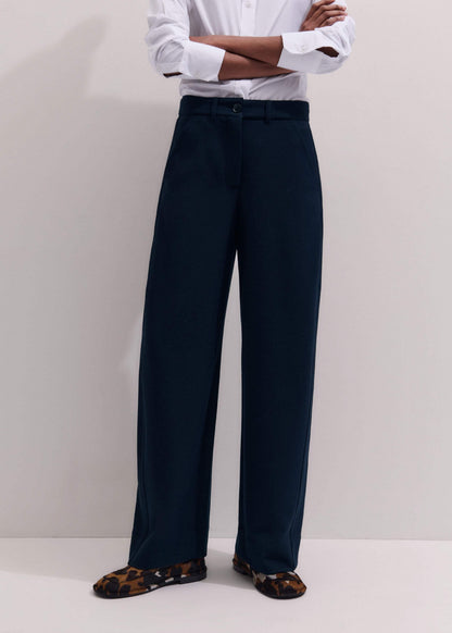 Navy Textured Extreme Tapered Pant | ME+EM
