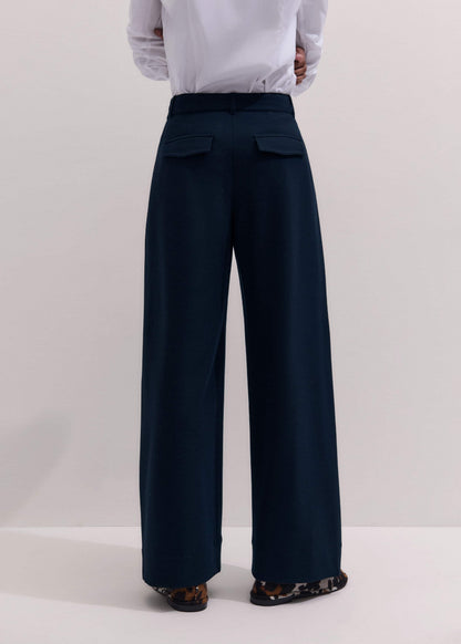 Navy Textured Extreme Tapered Pant | ME+EM