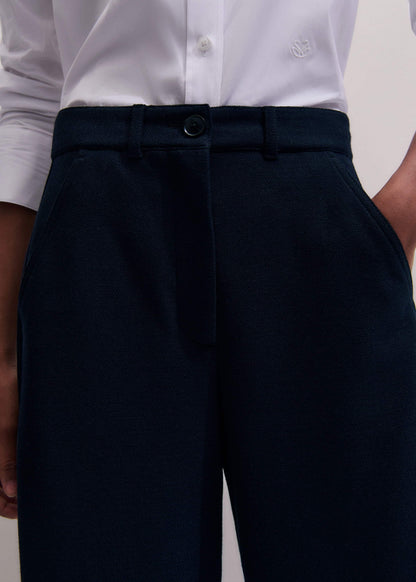 Navy Textured Extreme Tapered Pant | ME+EM