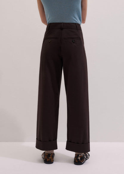 Chocolate Brown Clever Tapered Chino | ME+EM
