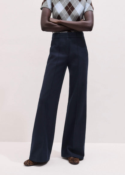 Navy Tailored Leg Elongator Pant | ME+EM