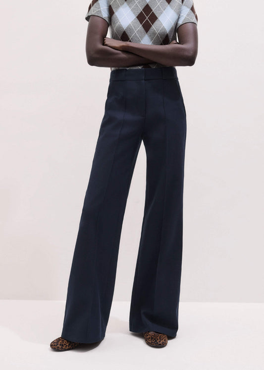 Navy Tailored Leg Elongator Pant | ME+EM