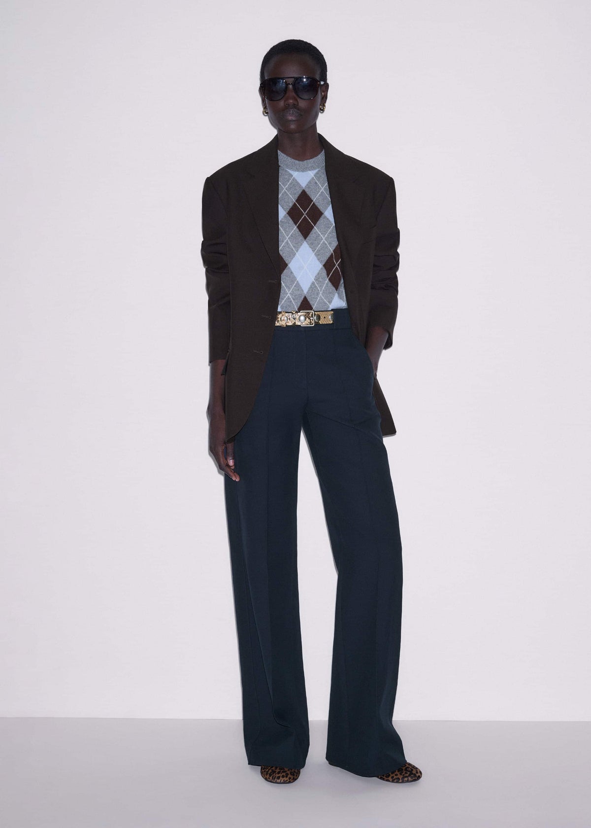 Navy Tailored Leg Elongator Pant | ME+EM