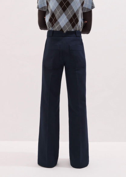 Navy Tailored Leg Elongator Pant | ME+EM