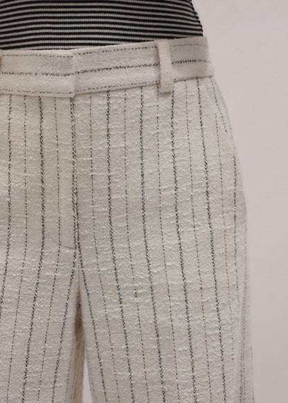 Ivory Striped Leg Elongator Pant | ME+EM