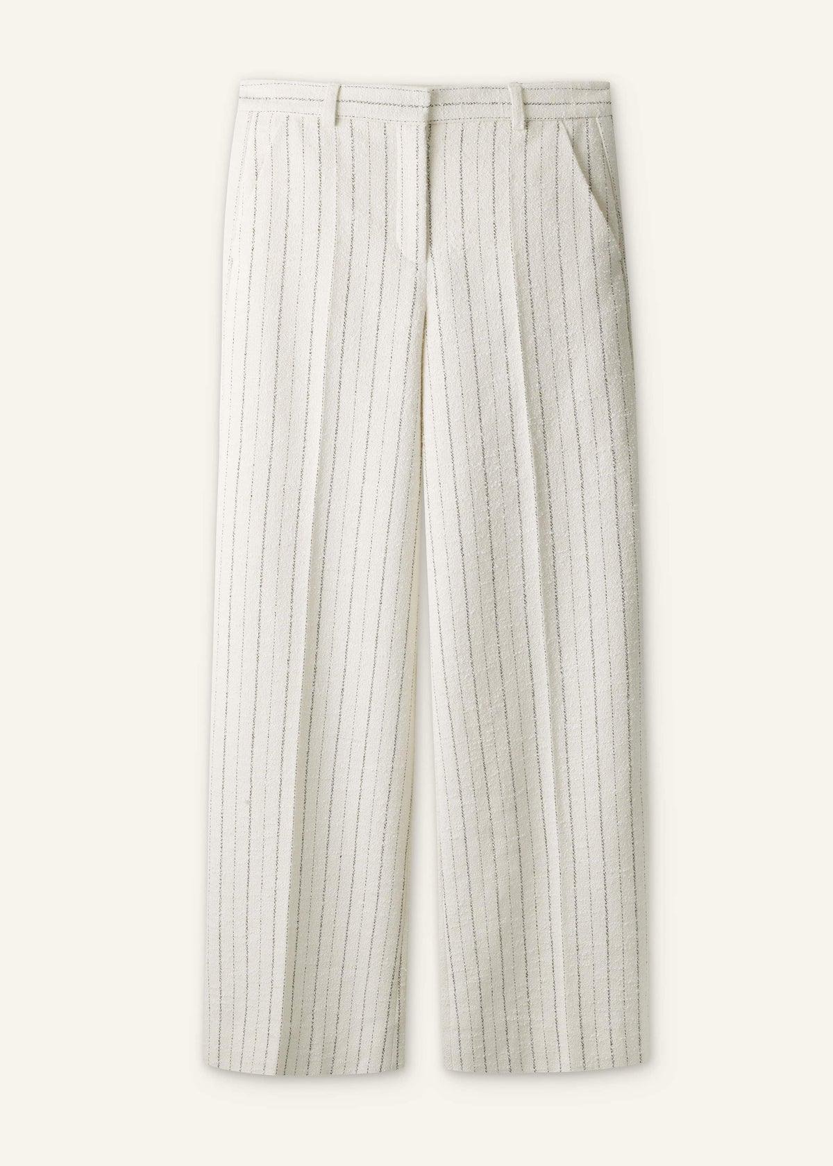 Ivory Striped Leg Elongator Pant | ME+EM