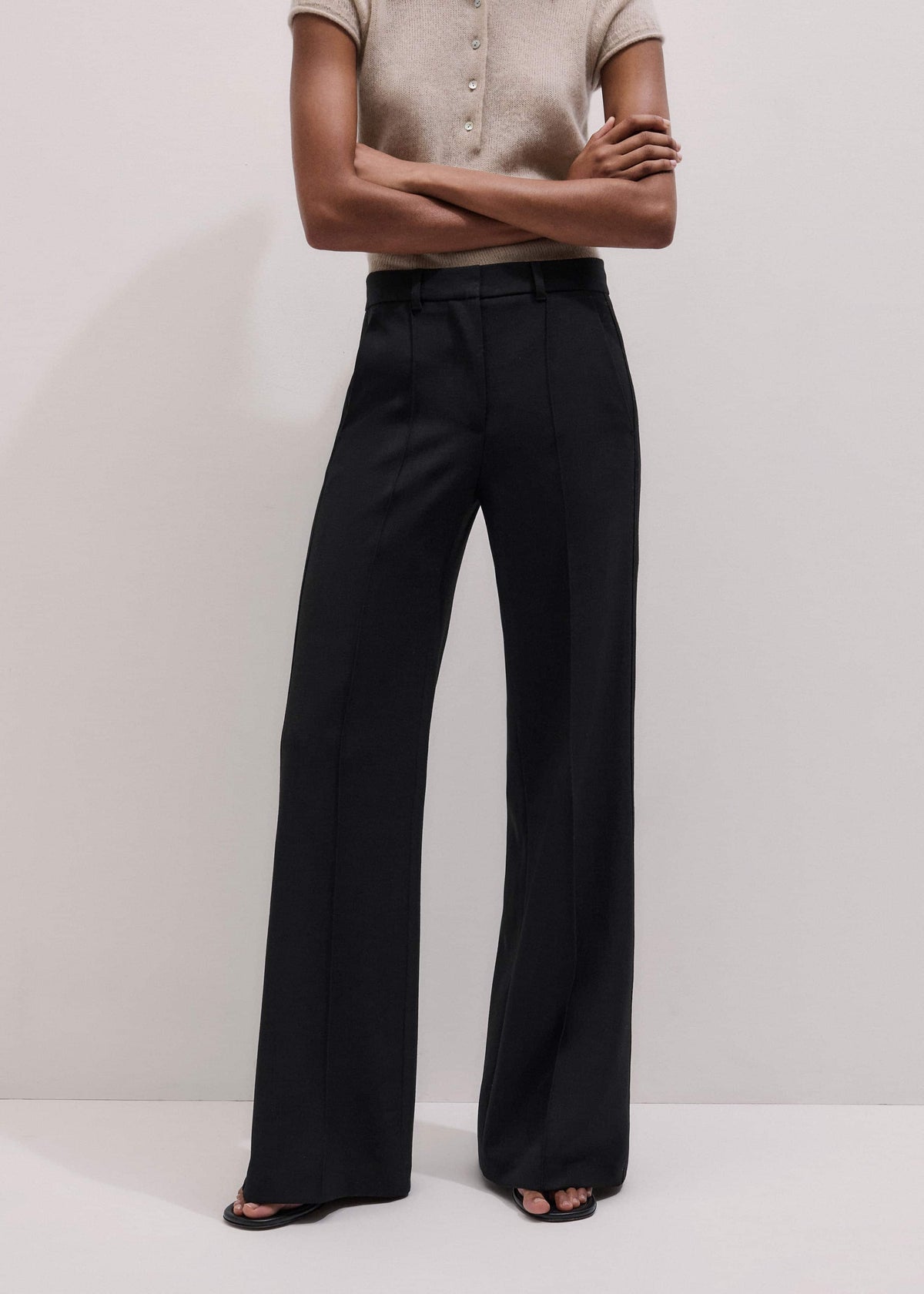 Black Tailored Leg Elongator Pant | ME+EM